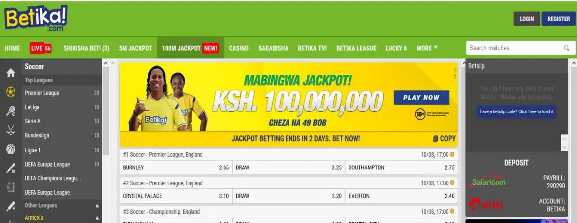 Betika Mabingwa Jackpot Predictions
