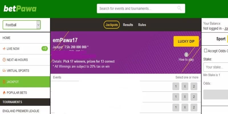 BetPawa Tanzania Weekend Jackpot Predictions