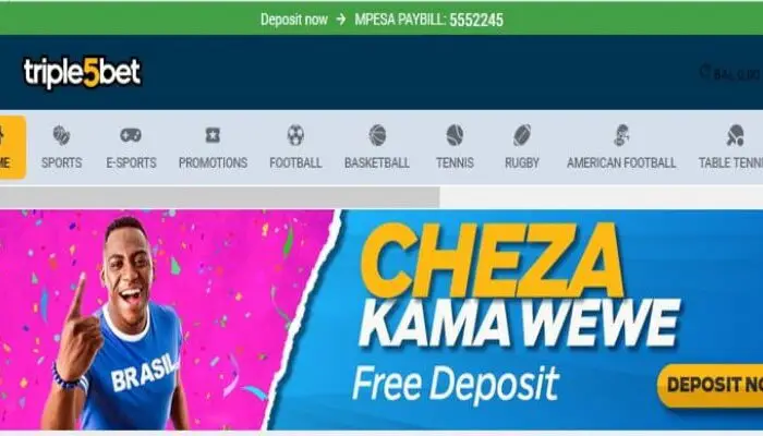Triple5Bet Registration, Login, Bonuses, Free Bet, Jackpot, App, PayBill Number and Contacts