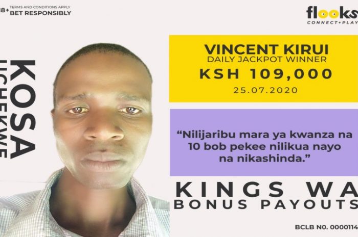 A Bomet Man Smiles Away With Ksh 109,000 Daily Jackpot From Flooks Betting Company