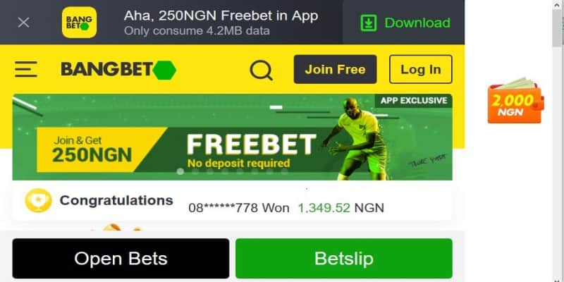 BangBet Nigeria Registration, Deposit, App, Jackpot, Bonus and Contacts