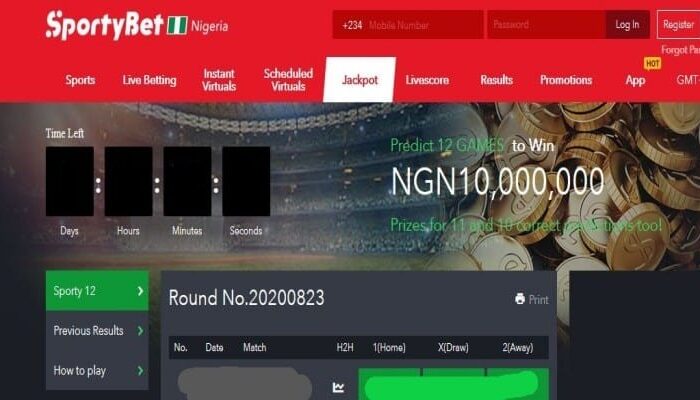18th & 19th September SportyBet Nigeria Jackpot Predictions