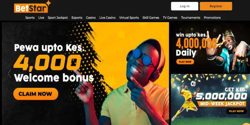 BetStar Kenya Welcome Bonus of upto Ksh 4,000 , Registration and Login