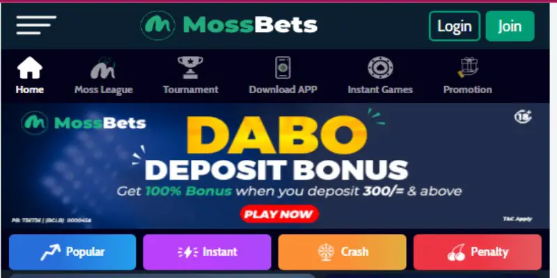 MossBets Free Bet/Bonus of Ksh 30 for New Customers, Registration